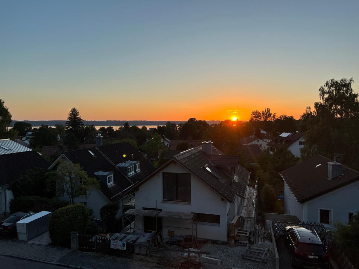 Sunset I Lakeview I Bbq Ღliboria Herrsching am Ammersee Dış mekan fotoğraf